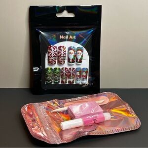 29 Piece Nail Art Set Christmas Winter Santa Theme